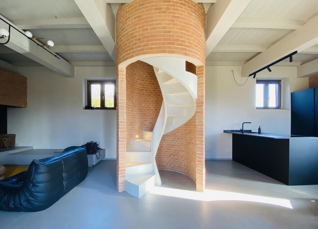 Helical Concrete Stair – Agritourism in Tuscany